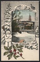 Bern, Partie am Wehr mit Blick zum Müns