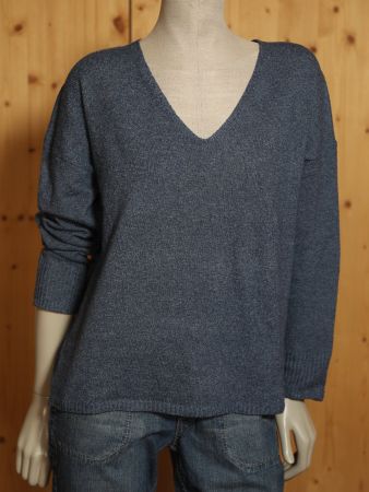 Strickpullover ONLY, Jeansblau, Gr. L, neuwertig
