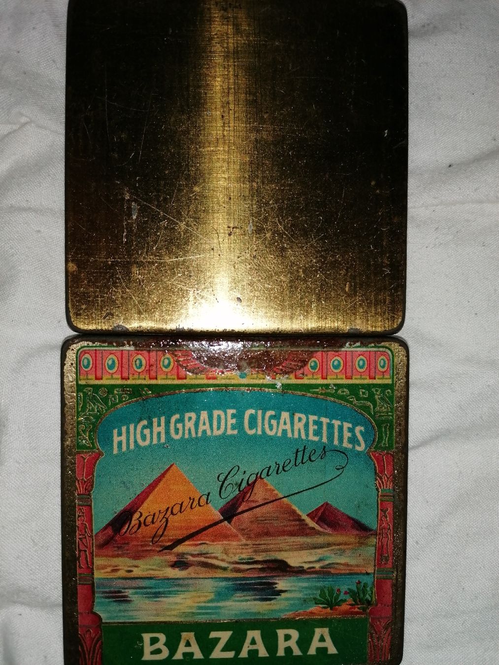 Tabacchi: Antike Blechdose Bazara 10 Zigaretten von High grade  1907 – Usato da Zürich venduto da Tin4Life 5
