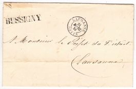 Lettre de BUSSIGNY pour Lausanne 1859