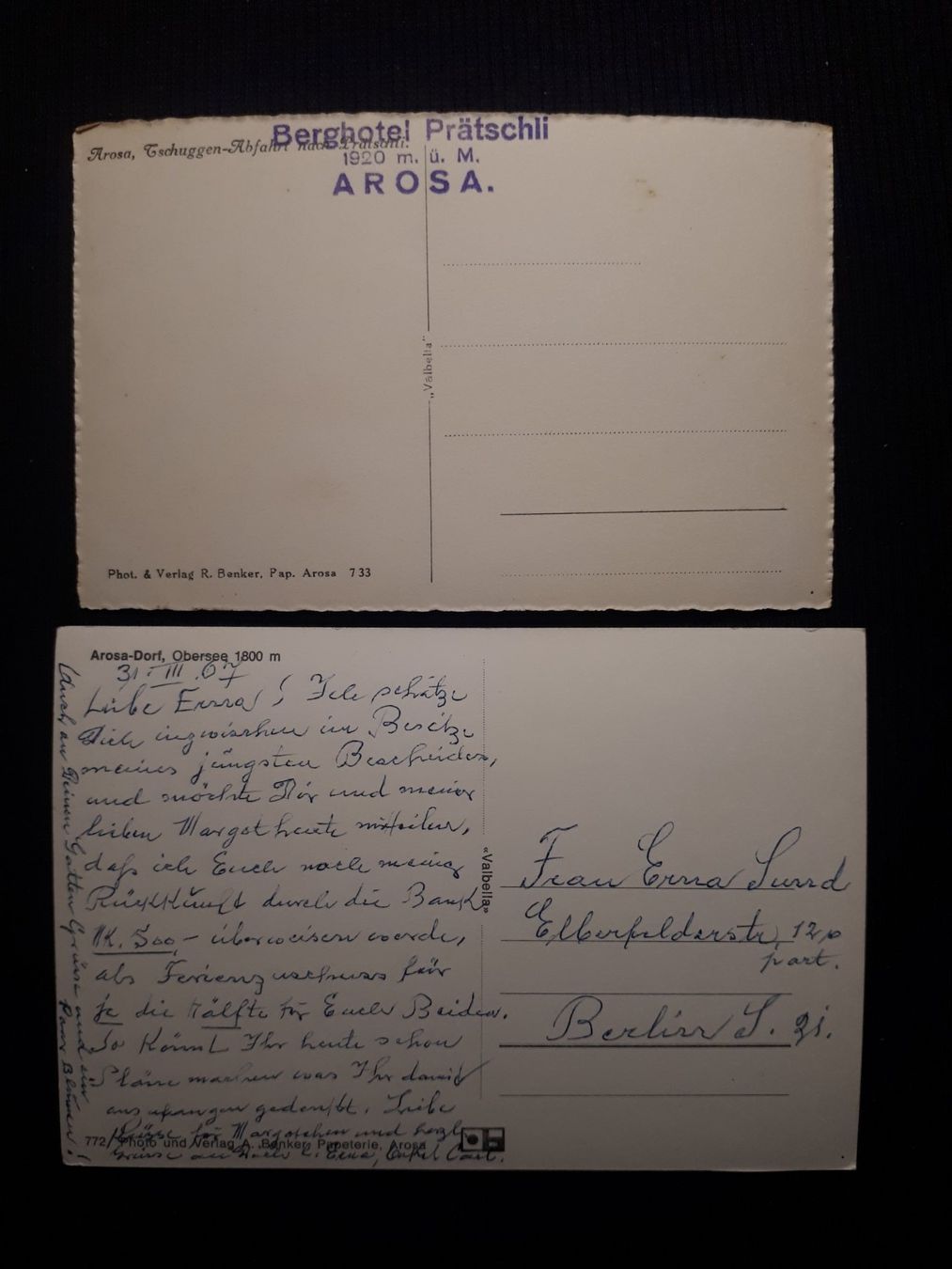 Cartes postales: . AROSA IM WINTER – D'occasion à Ponto Valentino par giorgia06 1