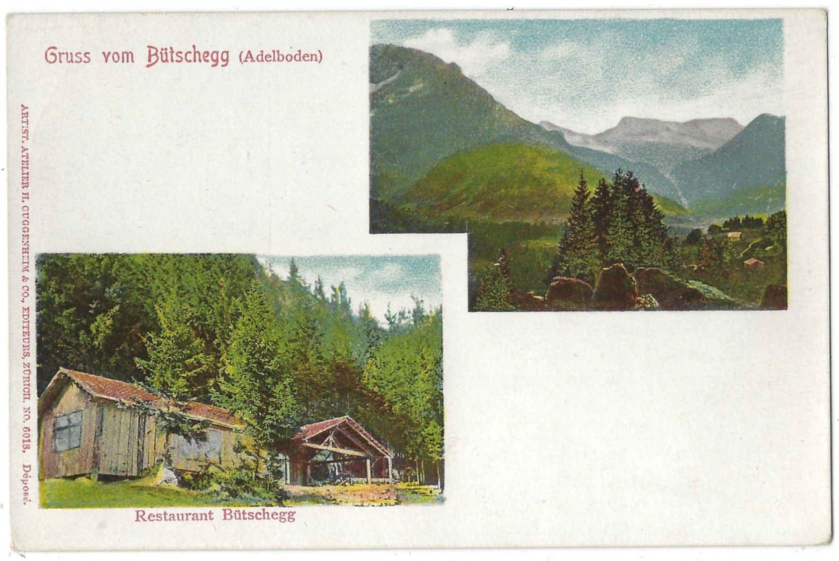 Ansichtskarten: Gruss  vom  Bütschegg  (Adelboden) – Gebraucht aus Bütschwil von Jackson1A
