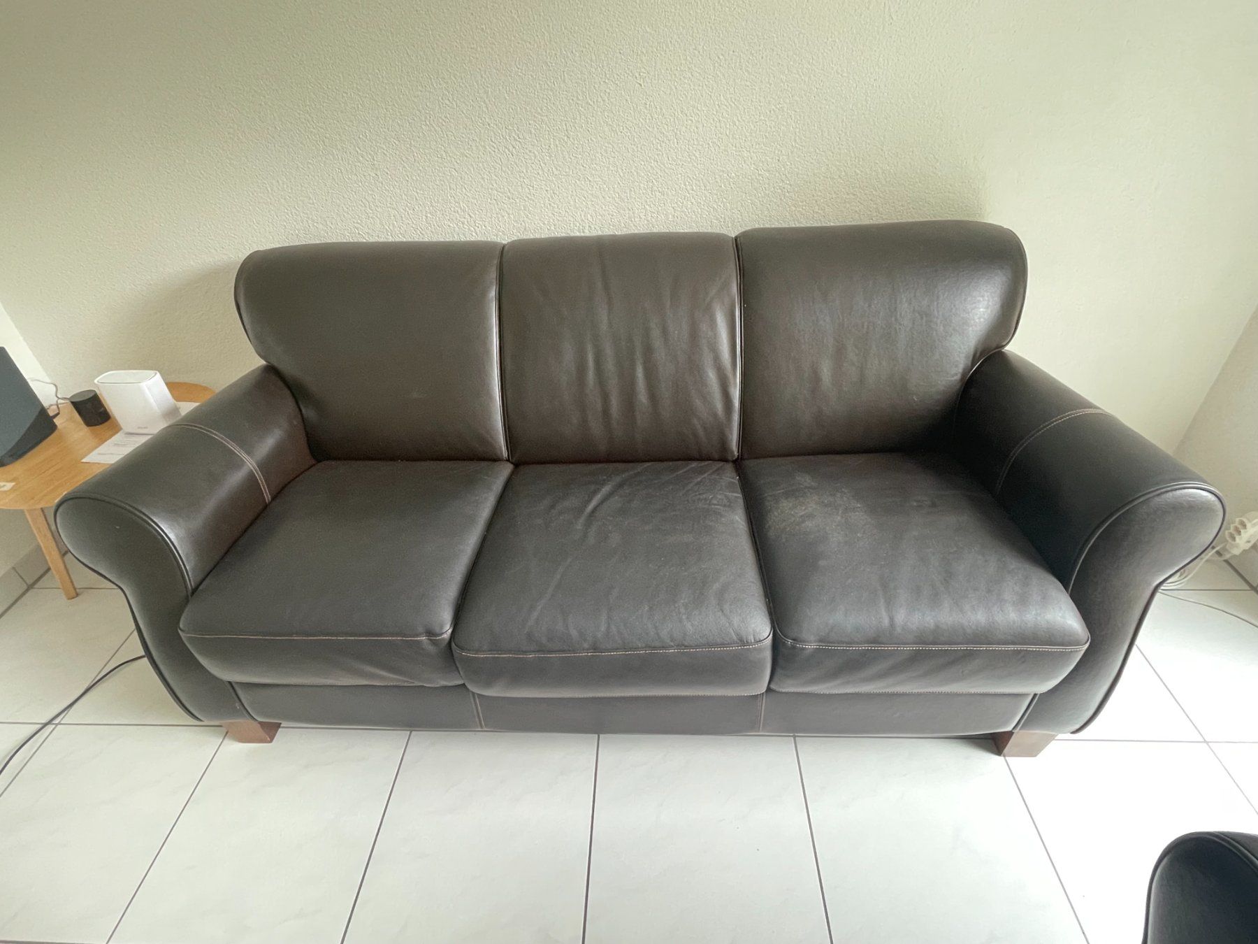 Divani: Leather 3-Seater Sofa, Dark Brown, Very Good Condition – Usato da Basel venduto da JohnnyCrash 2