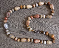 NEU: Mexico Achat Collier Halskette Kette Schmuck