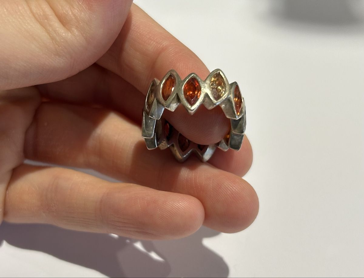 JOBO Damen Ring 925 Sterling Silber Mit Bunten Zirkonia Rundum RW: 54