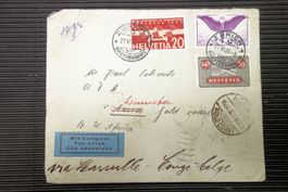 1935 Flugpostbrief nach Winneba (Ghana)