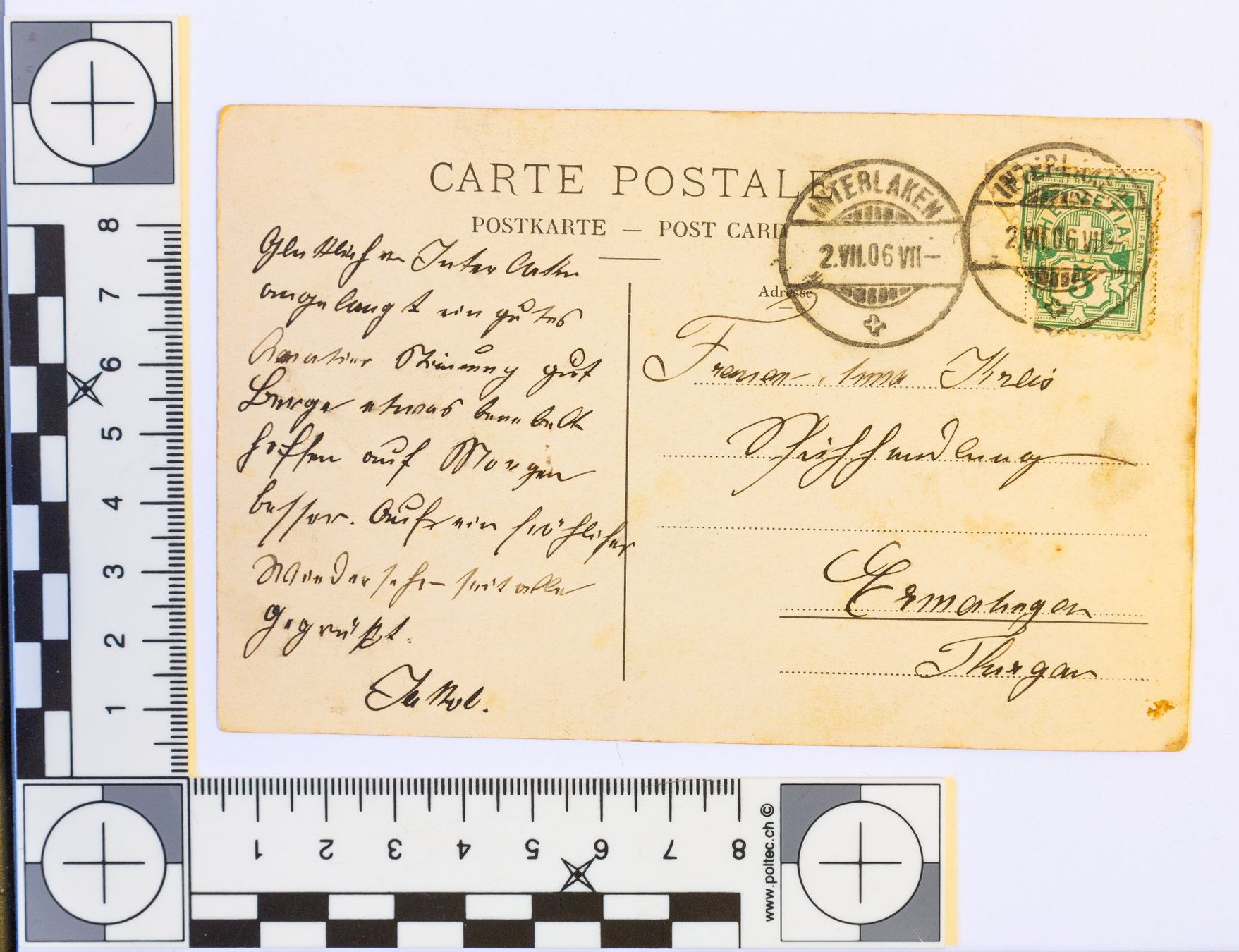 Cartoline postali: Antike Ansichtskarte Interlaken Kursaal, 1906 gestempelt – Usato da Riehen venduto da Tignanello1 1
