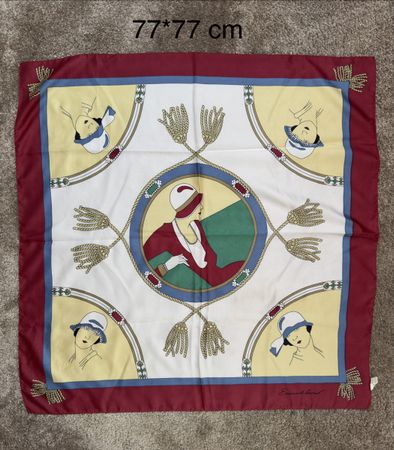 Foulard Emmanuel Laurent 77x77 Vintage – Style Art Déco