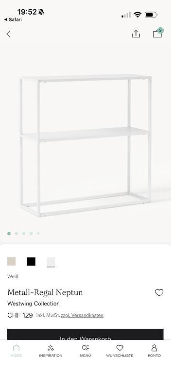 Scaffali: Westwing White metal console – Usato da Vandoeuvres venduto da cha_9nnv 1