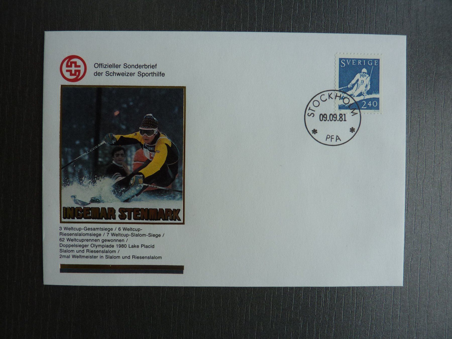 Alle Briefmarken: 1981  Ingemar Stenmark/Sw,  Fr. 2.50 – Neu (gemäss Beschreibung) aus Zürich von Aetna14
