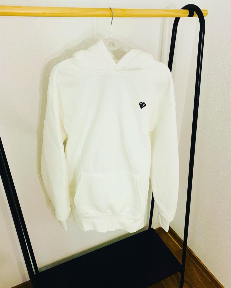 Maglioni & Felpe: Weisser Hoodie Smiley Print – Nuovo (secondo la descrizione) da Zuchwil venduto da ngr_8zfz 1