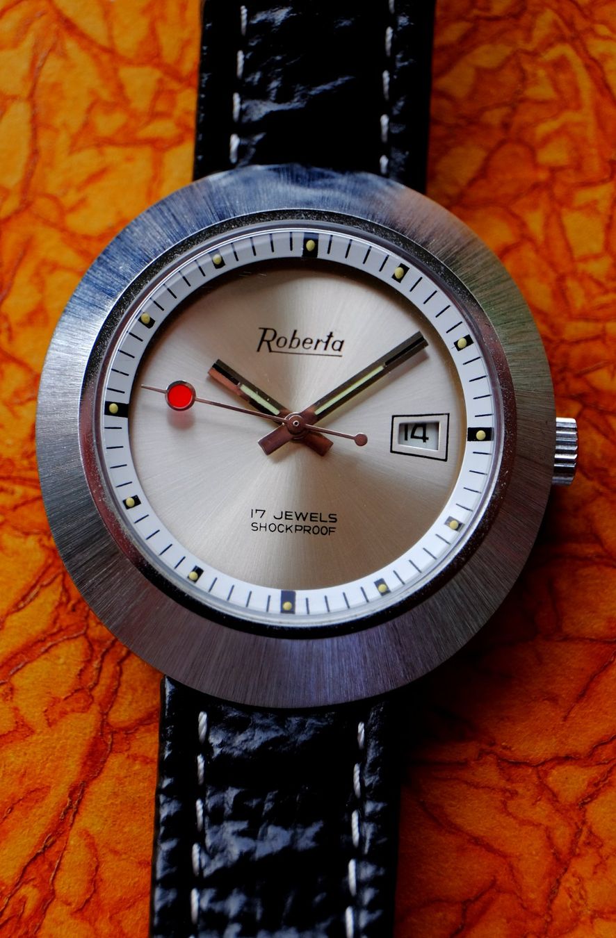 Orologi: Roberta mit Lollipop Zeiger 70er Jahre. – Usato da Rheinfelden venduto da Esekiel