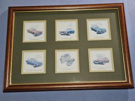 Jaguar XJ12 / Daimler Double Six Bild im Holzrahmen 50x37cm