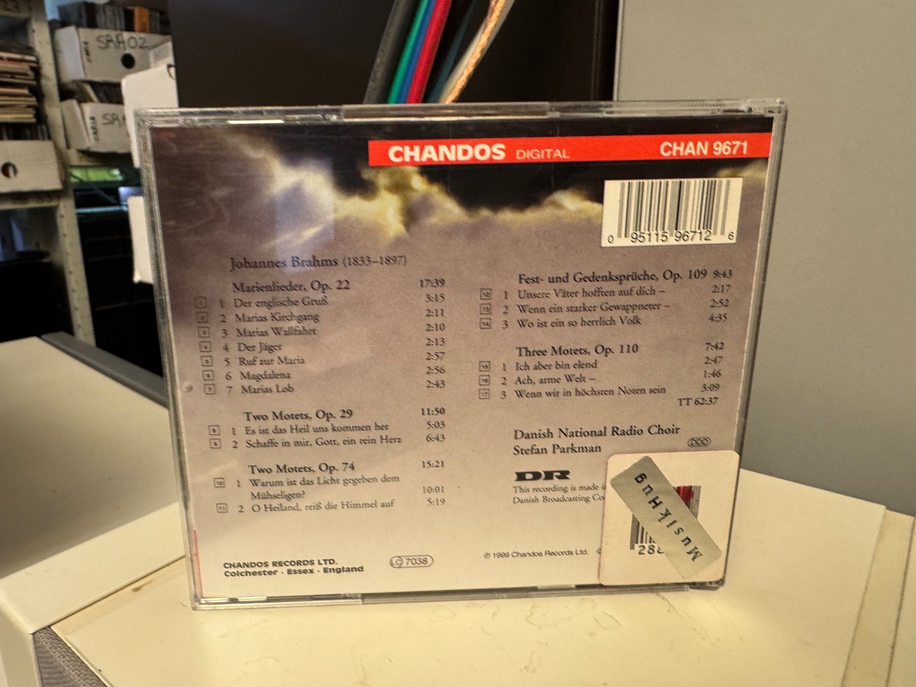 CD: Brahms, Parkman - A Cappella Volume One - SRA05B – Usato da Küsnacht ZH venduto da pdproject 1