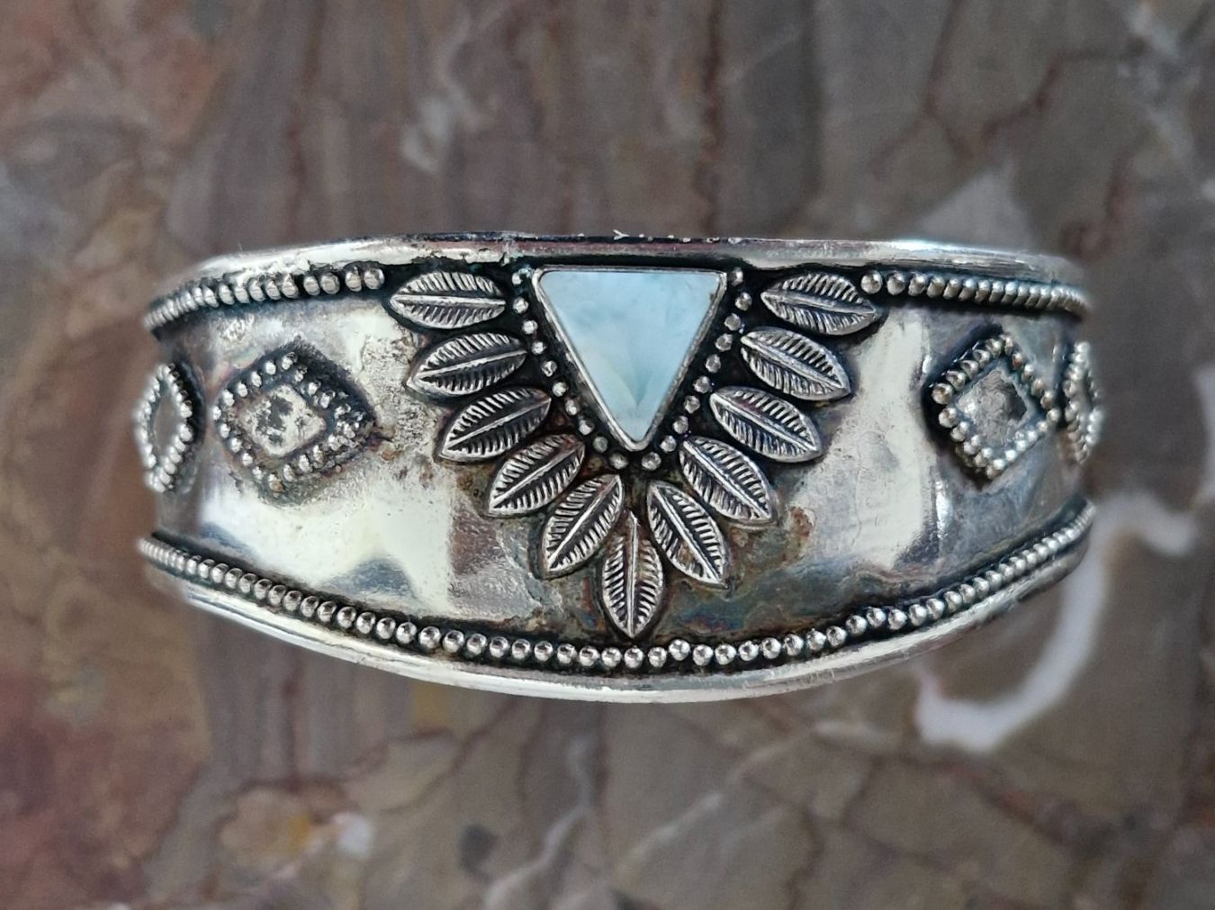 Bracciali & Braccialetti: Bracelet en argent avec larimar. – Usato da Montbrelloz venduto da Pinkflamingo