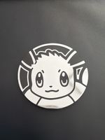 Pokemon Sammelmünze Evoli silberfarben