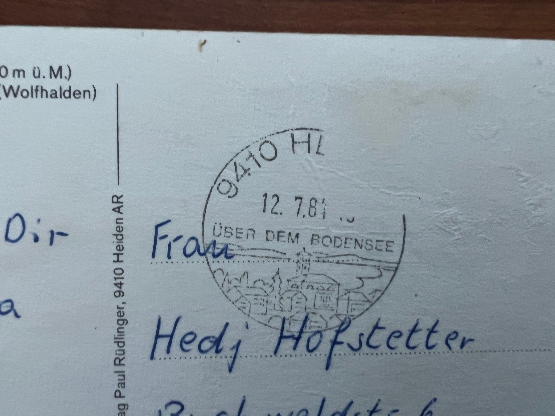 Cartoline postali: AK  1981  Heiden  (G1509) – Usato da Hinwil venduto da Sidi4 1