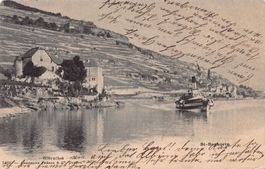 Glérolles, vapeur, circulée 1904, Stabstempel OBERWIL