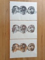 3 Drucke Affen von Niklaus Heeb limitierte signierte Auflage