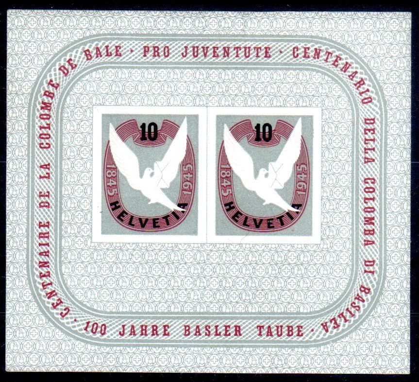 Alle Briefmarken: 100 JAHRE BASLER-TAUBE-BLOCK ** POSTFRISCH ** - CC65 – Neu (gemäss Beschreibung) aus Losone von EM2019