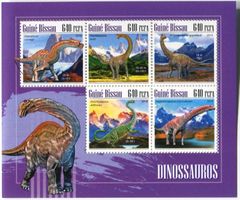 Block "Dinosaurier". Guinea-Bissau