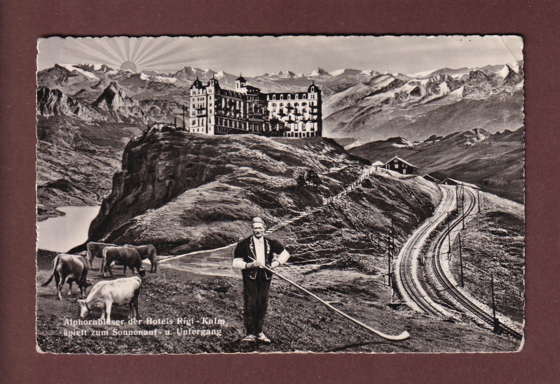 Ansichtskarten: RIGI-KULM - Alphornbläser – Gebraucht aus Pully von nicecards-shop