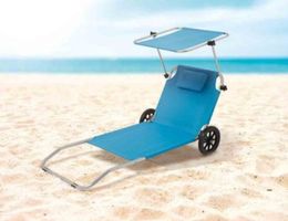 Strandliege + Transportliege, Sonnendach - NEU !!!