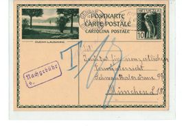 Ganzsache Postkarte PK 125 - Ouchy Lausanne Taxe !!!
