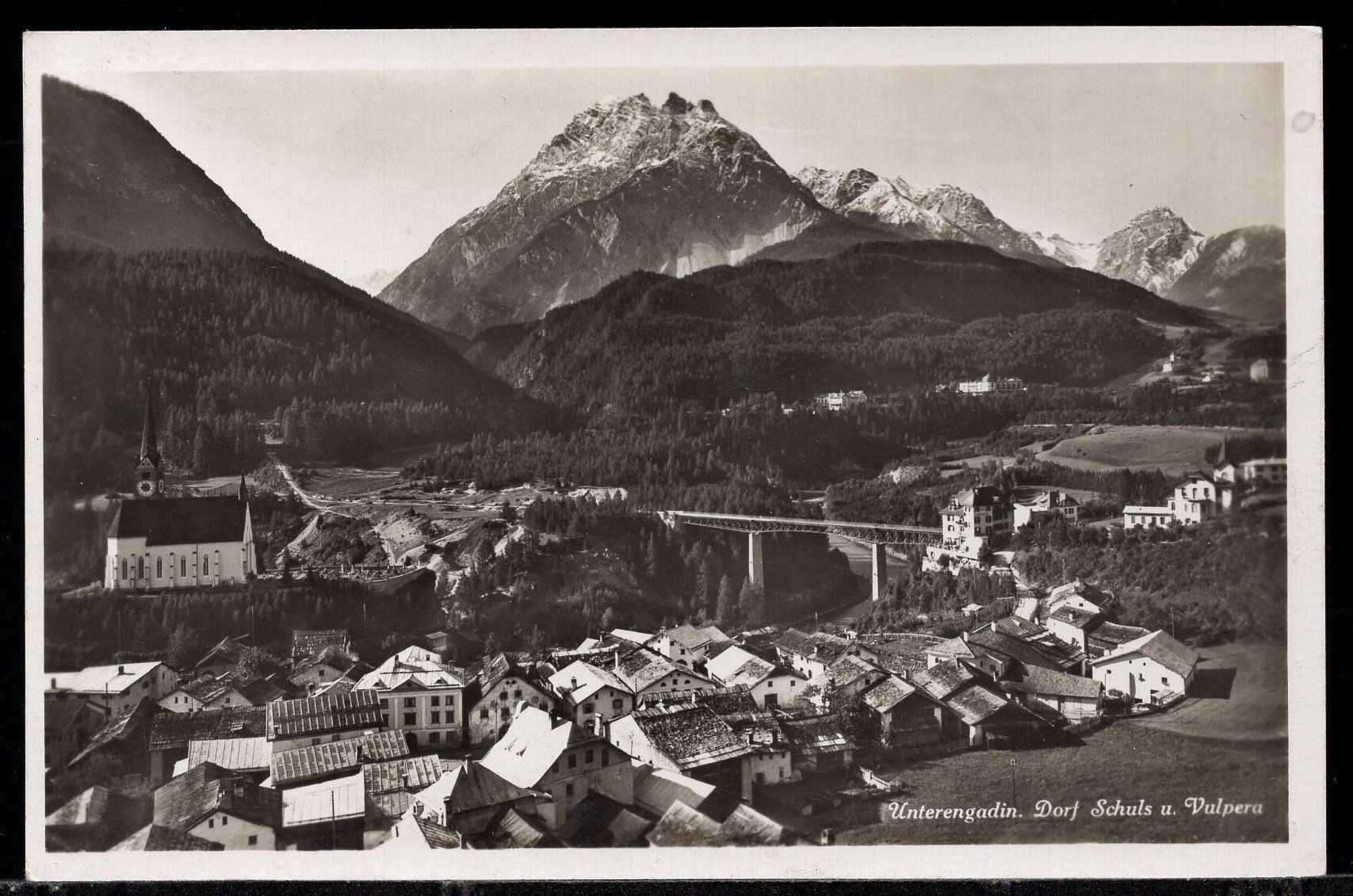 Ansichtskarten: Schuls  - Unterengadin  Dorf – Gebraucht aus Aarau von kufi44