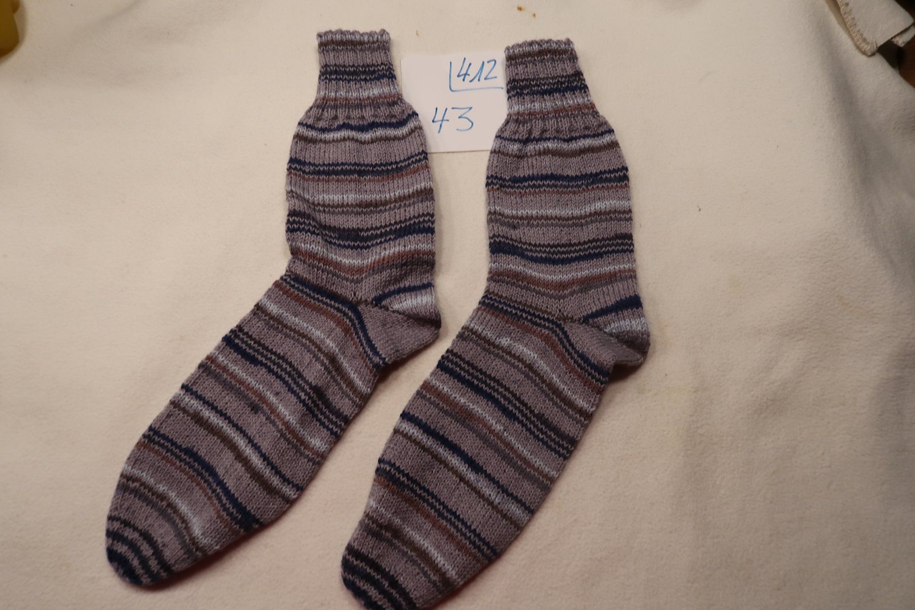 Calze: Handgestrickte Wollsocken  Gr.43   (412) – Nuovo e nell'imballaggio originale da neuenhof venduto da Caterchen