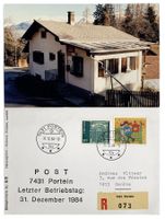 Portein Sarn Flerden Heinzenberg Letzttag Post Postbüro PTT