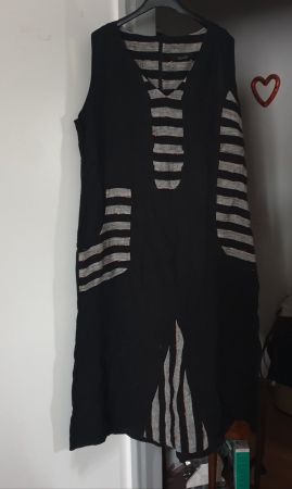 Oliver Jung schönes Leinenkleid Gr. 44/46