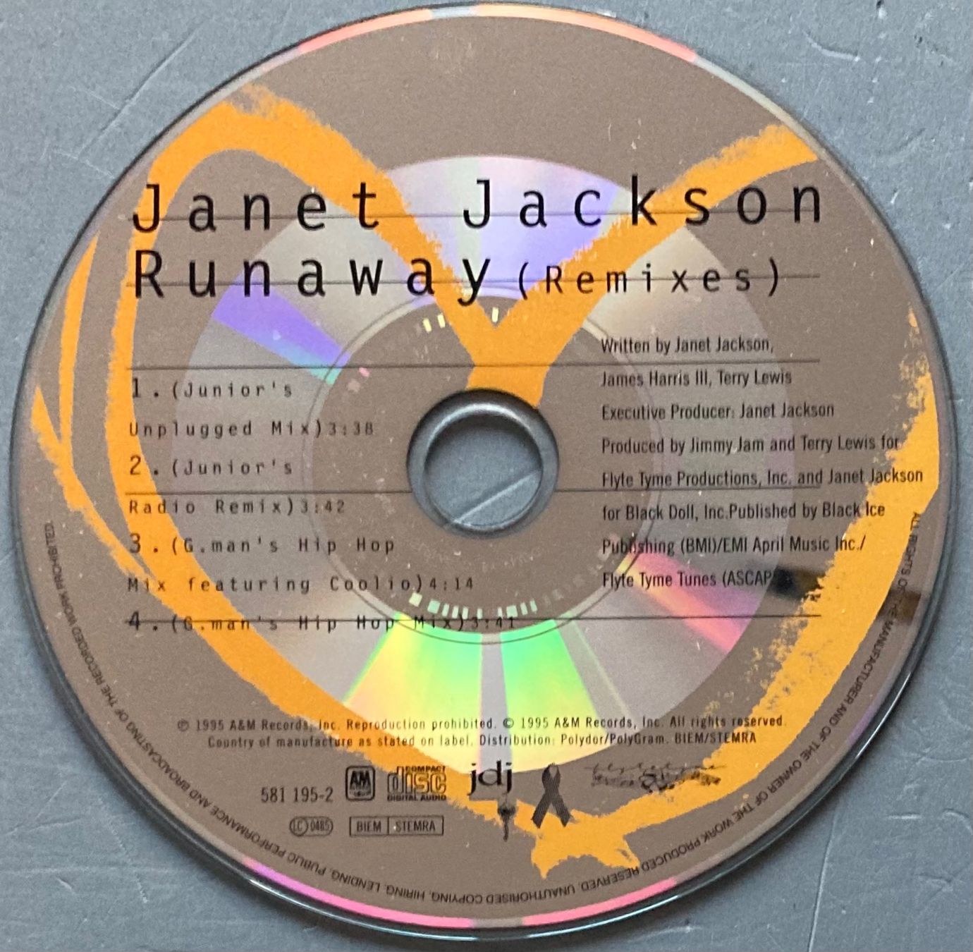 CDs: JANET JACKSON - RUNAWAY (REMIXES) – D'occasion à Poliez-Pittet par Newtown-Records 1