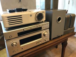 "Denon" Receiver/DVD Player/Boxen+Subwoofer/Beamer