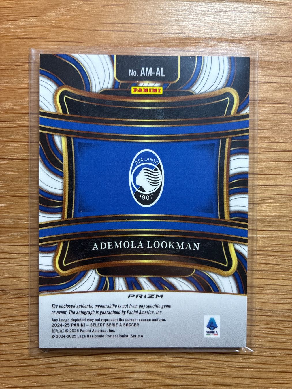 Topps Carte collezionabili: Panini Select Ademola Lookman Atalanta Patch-Auto – Usato da Wangenried venduto da Garagara 1