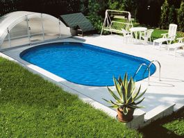 Piscine Ovale Ibiza Azuro 600x320 H150 Enterrée avec Filtre