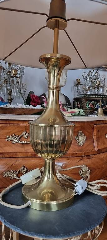 Lampade: Goldene Messing Tischlampe – Usato da Kaufdorf venduto da Nati-Nati 4