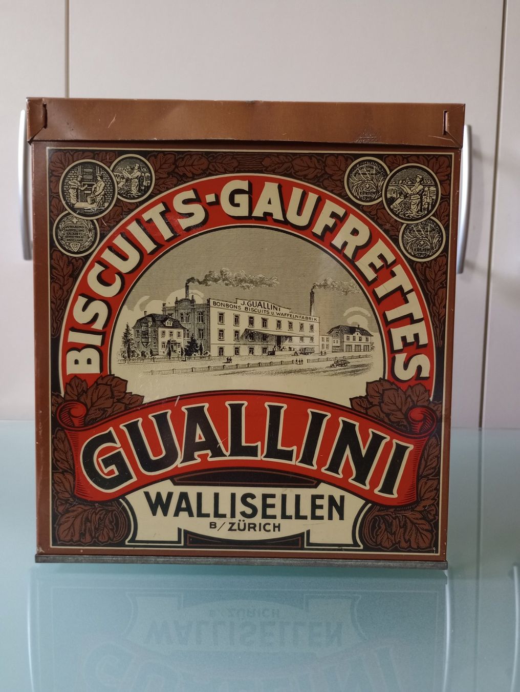Barattoli: Blechdose Biscuits Guallini Wallisellen – Usato da Herisau venduto da ACm9 2