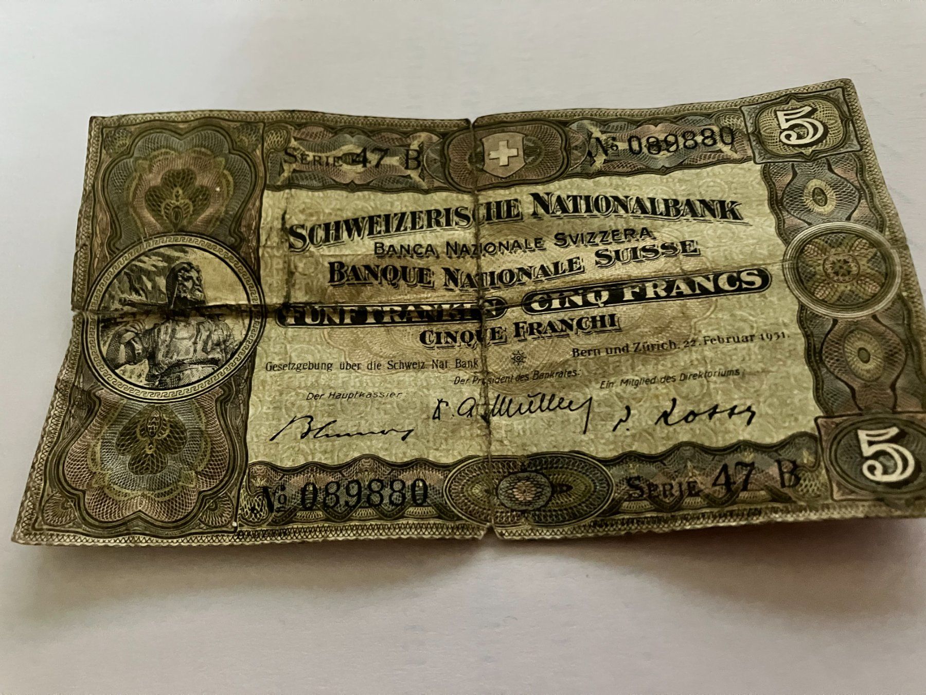 Banconote: Alte Banknote – Usato da Fislisbach venduto da Walter10 1
