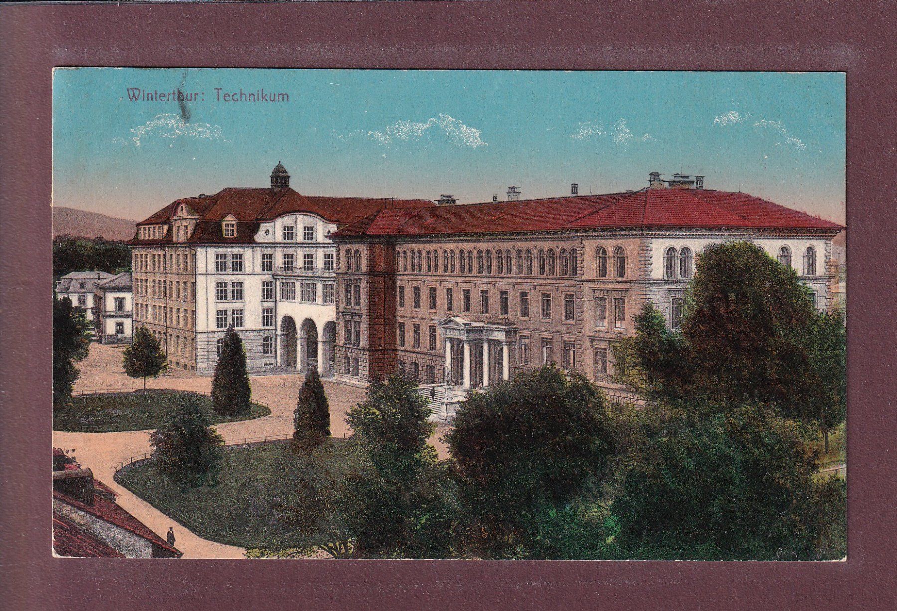 Cartoline postali: WINTERTHUR - Technikum - 1910 – Usato da Pully venduto da nicecards