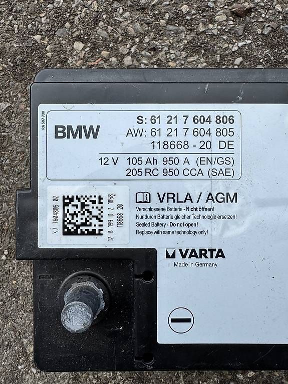 BMW Batterie: Batterie BMW originale 12V 105Ah 950A – Usato da Engollon venduto da Winters91 1