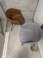 Coppia di sedie design moderne imbottite