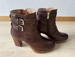 Pikolinos - High Heel Stiefelette aus Leder braun Gr.39