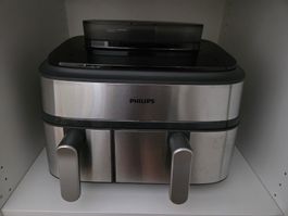 NEU! Philips Steam Airfryer Dual Basket NA555/09