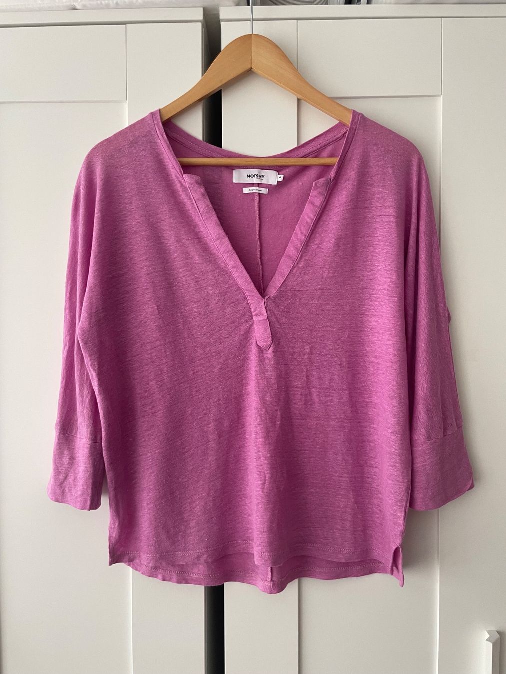 Camicette: NOTSHY CASHMERE Rosa Leinen Bluse – Usato da Buchs SG venduto da VintageHomeCH