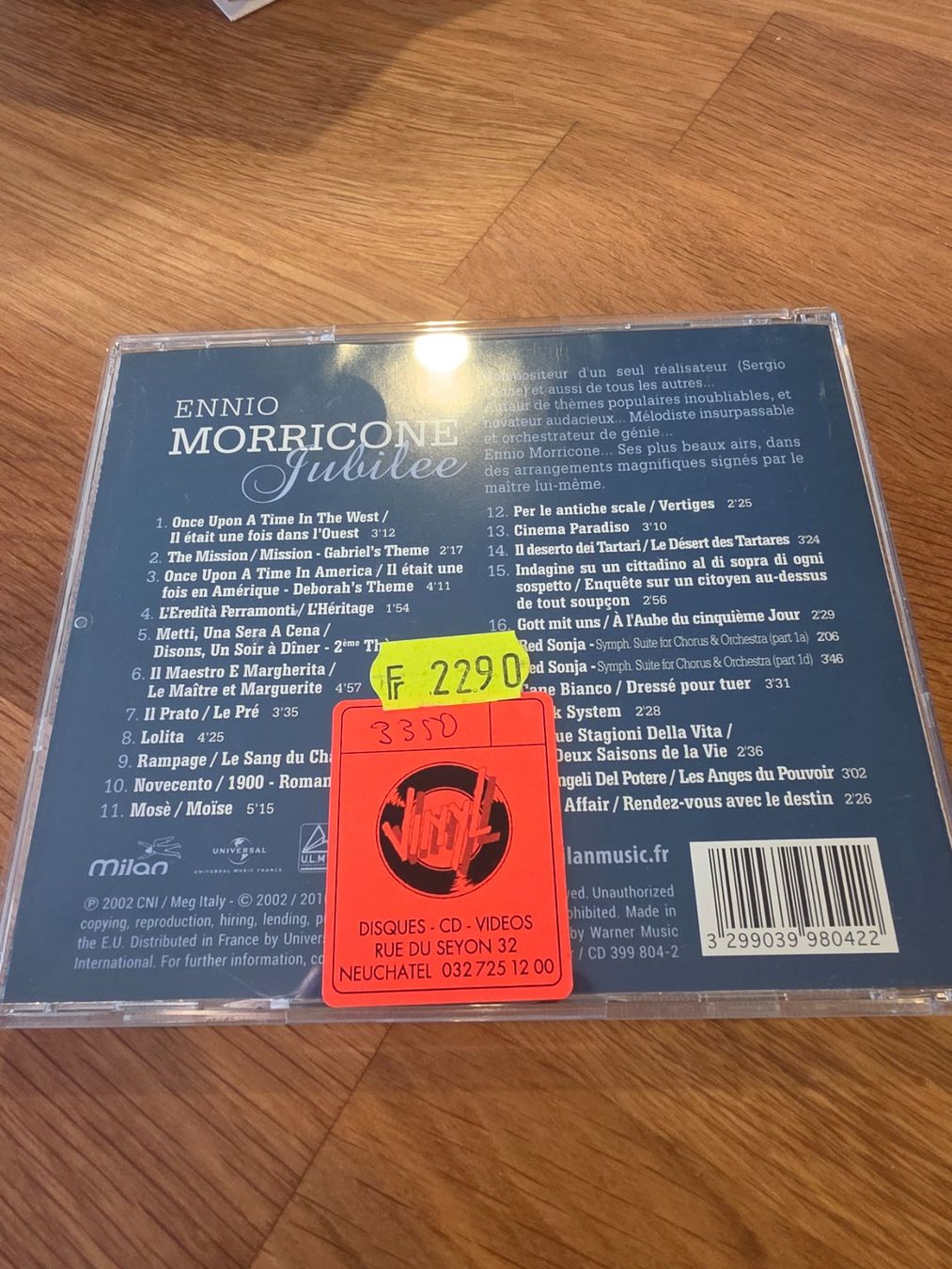 CD: Ennio Morricone Jubilee – Nuovo (secondo la descrizione) da Cudrefin venduto da sebou05 3