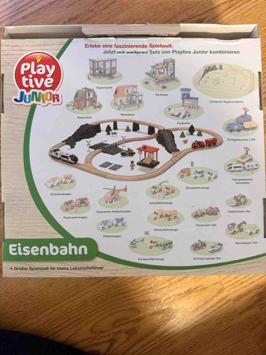 Lidl Spielzeuge: Playtive Junior Eisenbahn Holz Set – Gebraucht aus Rotkreuz von ZG6343 2