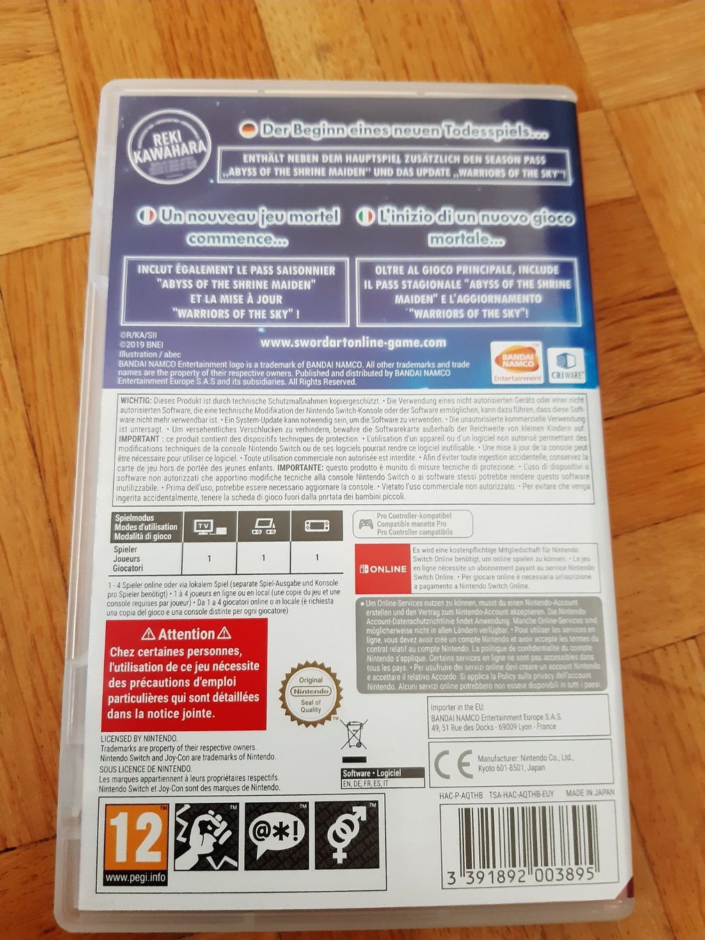 Giochi: Sword art online Hollow Realisation switch – Usato da St. Gallen venduto da brat01 2