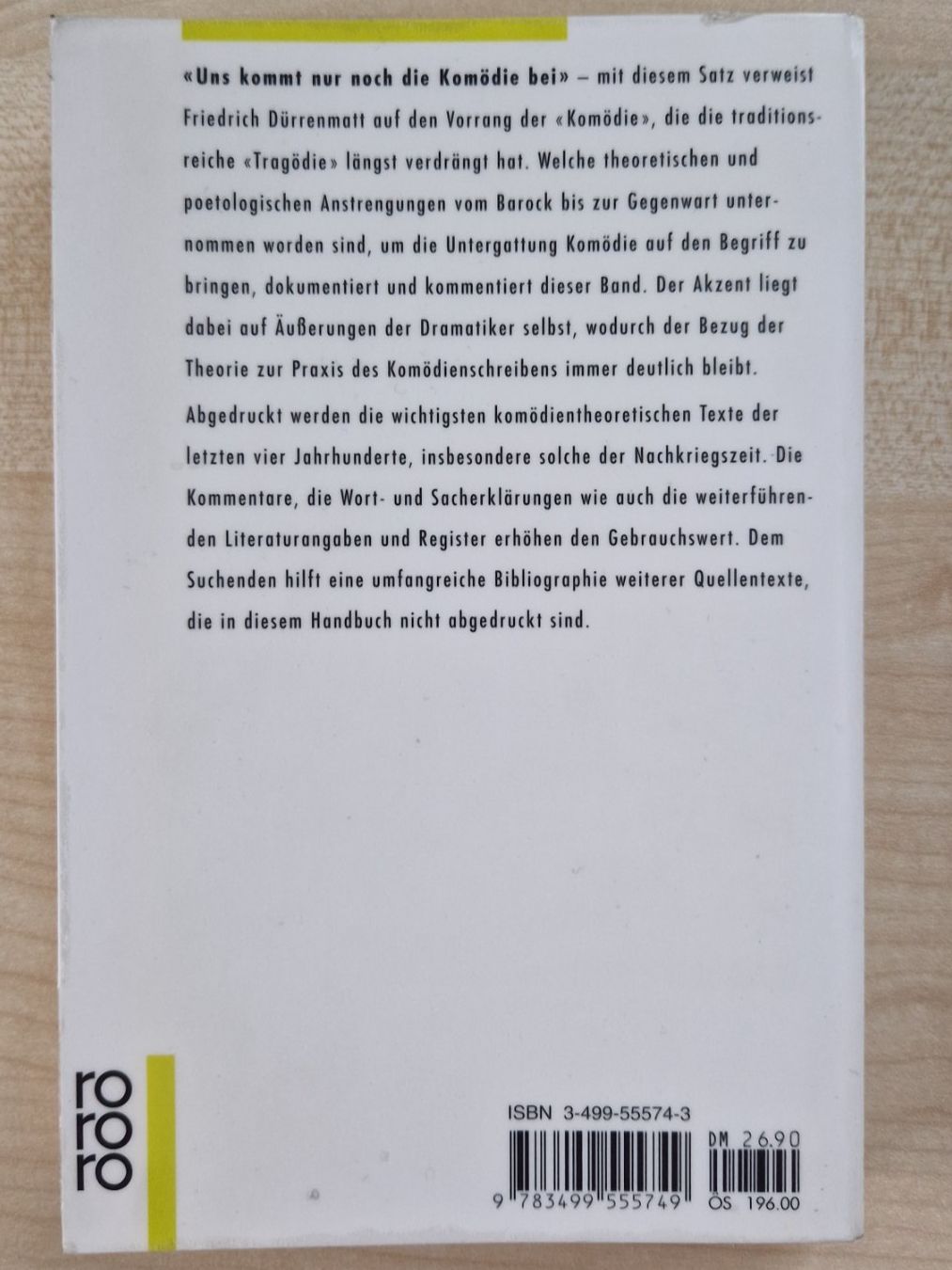 Bücher: Ulrich Profitlich / Komödientheorie – Gebraucht aus Malters von page02 1