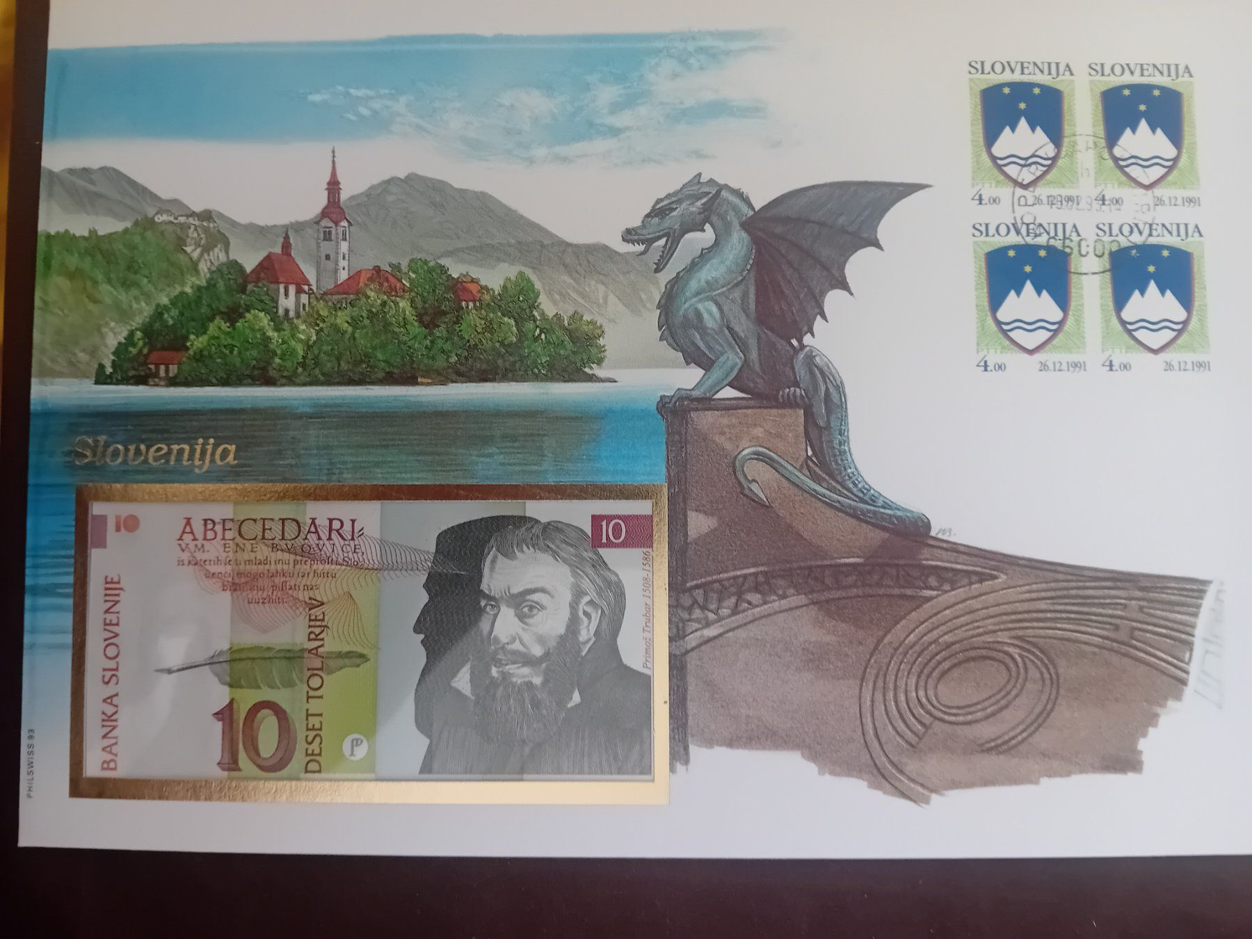 Billets de banque: Banknotenbrief Slovenia – Neuf avec emballage d'origine à Muralto par Alex1912